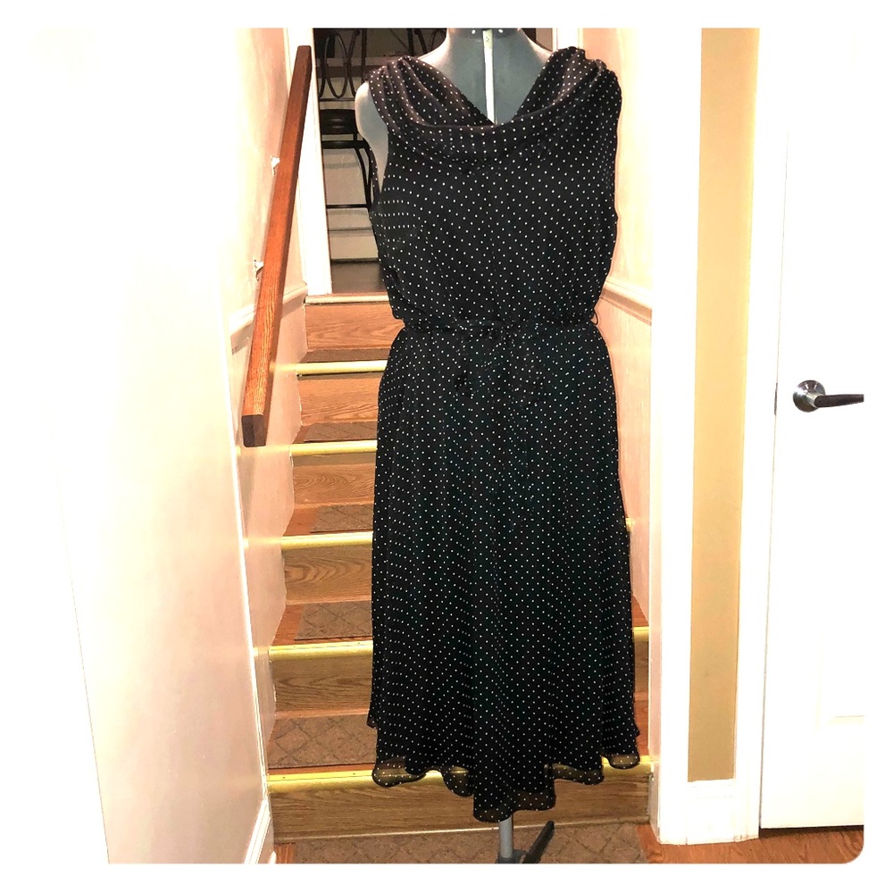 Black and white polka dot dress 18W